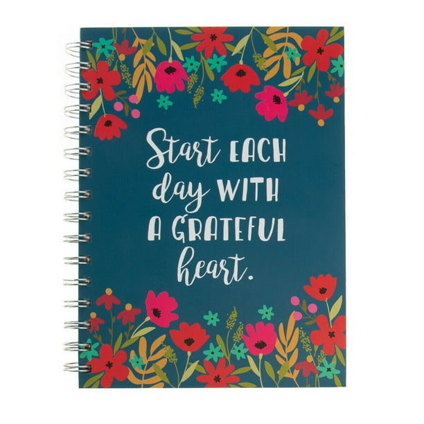 Journal Notebook Hardcover Spiral Lined Dairy Start Today with a Grateful Heart